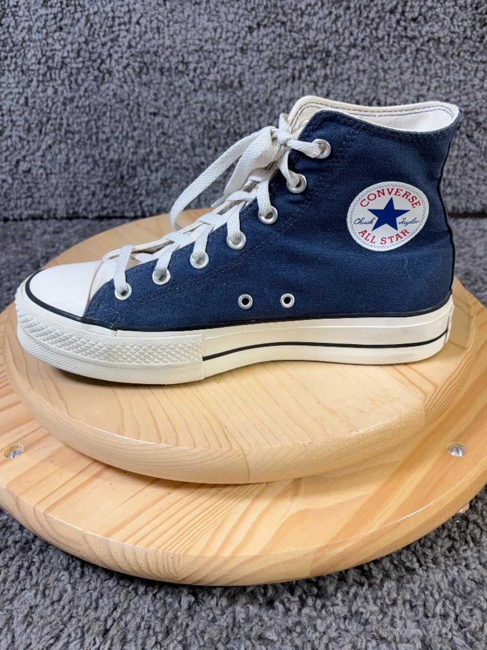 Converse Chuck Taylor All Star Sneakers Womens Size 9.5 Blue White Canvas Shoes